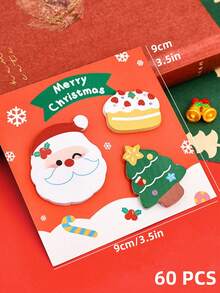 1 Pieza Notas Adhesivas Creativas Mini De Navidad Al Azar, 60 Piezas Por Libro - Multicolor - Ver 4