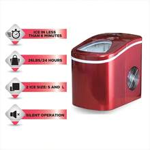 Portable Countertop Ice Maker, RED - Red - View 5