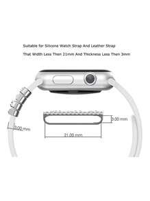 4 件/套表带装饰环蝴蝶结、心形、花形指甲兼容 Apple//表带（不含手表和表带）