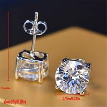 1 paire de boucles d'oreilles rondes simples et élégantes avec strass, convient pour les femmes, les festivals, les banquets, les fêtes, les cadeaux de mariage