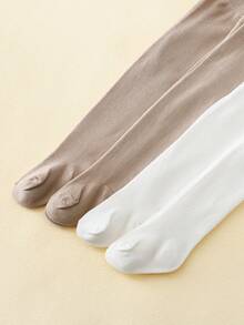 4入組嬰兒女童基礎打底褲,適合日常穿著 - 彩色 - 查看 3