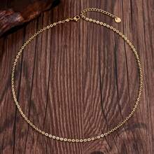 簡約不銹鋼o形鏈女士頸鏈,適合節慶穿著的女性飾品