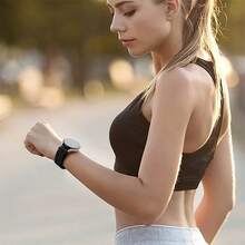 編織單圈相容於三星 Galaxy Watch 6 5 4 錶帶 40mm 44mm/galaxy Watch 5 Pro 45mm/watch 4 6 Classic 42mm 46mm 43mm 47mm/watch 3 41mm/active 2、20mm 軟尼龍運動錶帶 - 黑色 - 查看 7