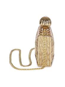 Crystal Bag New Arrival Fashionable Ladies Dinner Bag With Rhinestone Decoration - Gold - View 4