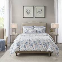 Reversible 8 Piece Comforter Set With Bed Sheets - Blue - View 6