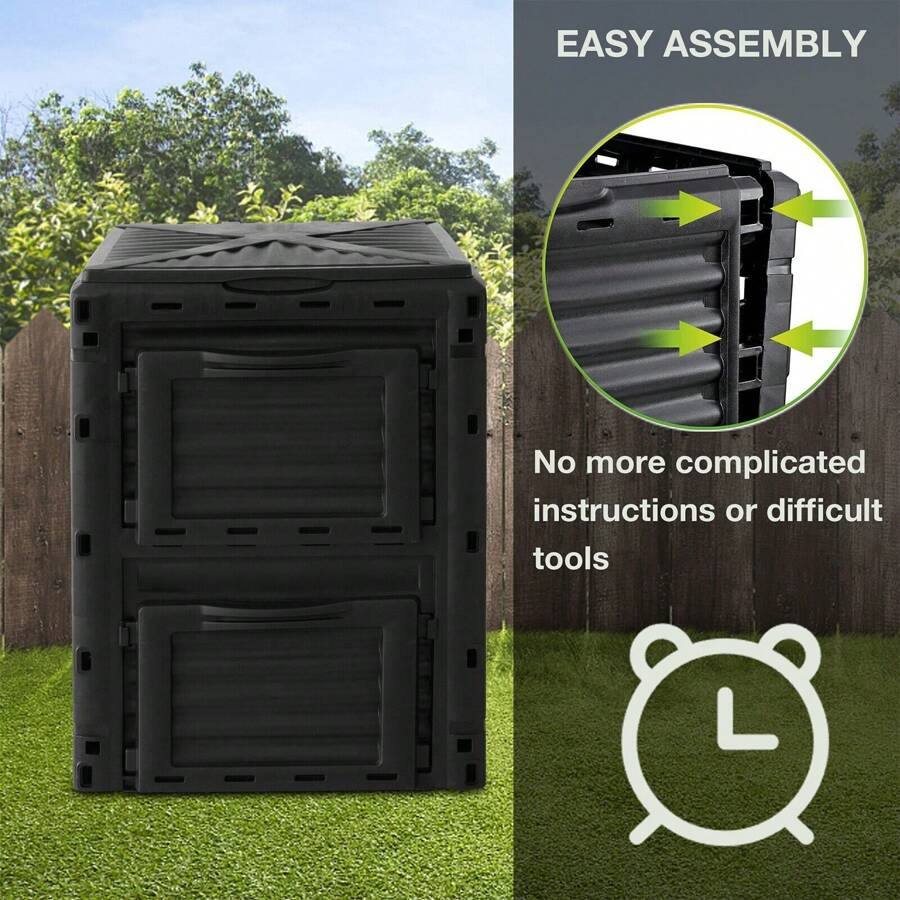 DC DICLASSE 80 Gal Garden Compost Bin Large Composter Barrel Household