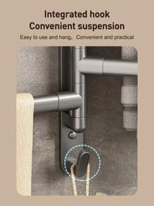 حامل منشفة بحجرتين دوار للحمام 1قطعة، تثبيت حائطي لحامل منشفة بثقوب تركيب