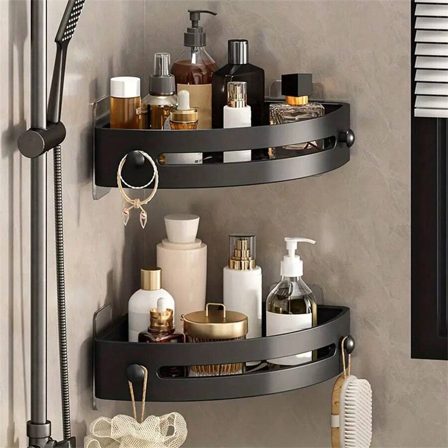 Estantería De Almacenamiento Para Baño - Negro - Ver 1