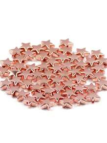 1 件 60 件 14k/18k 鍍金散珠帶星形墊片,適合 Diy 製作手鍊、項鍊、腰鍊、珠寶飾品