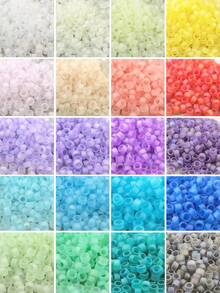 100g 0.25mm Matte Frosted Antique Beads In 20 Colors Suitable For Diy Bracelets, Necklaces, Wristbands - 2.5mm frosted matte antique beads - View 1