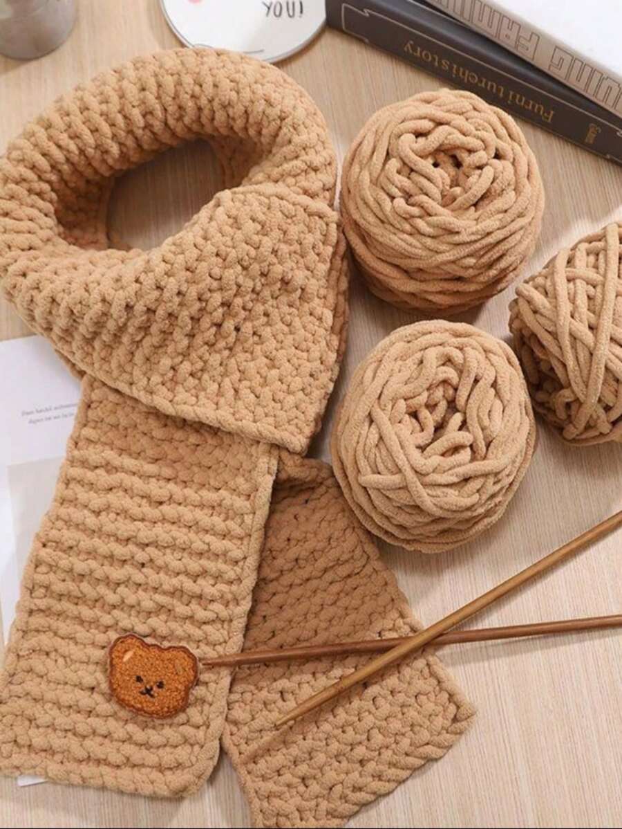 1/6/12 Rolls 100g Ice Cream Stick Woven Single Strand Chunky Yarn, DIY Scarves, Bags, Slippers