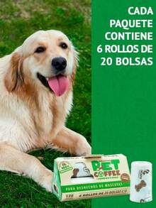 120 Bolsas Biodegradables Para Popo De Perro Regalo Incluido - Verde - Ver 2