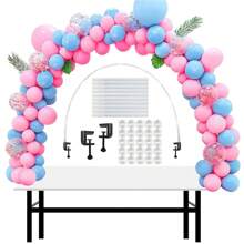 1 Set Table Balloon Arch Kit, Adjustable Balloon Arch Stand Frame For Different Size Tables, Balloon Garland Decorations Of Birthday Party Wedding Graduation Bachelor Party - White - View 2