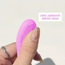 2合1頭部面膜刮刀和搓泥刷,1入硅膠臉部泥膜塗抹刷帶黑頭清潔器,深層溫和去角質,適用於化妝、粉底、乳霜、泥、黏土、混合面膜和身體乳液混合攪拌用的面膜美容工具 - 玫紅色 - 查看 6