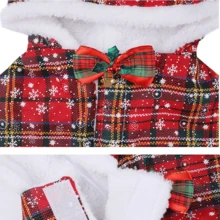 1件全新創意寵物服裝,聖誕節貓裝和有趣狗披風套裝,現貨直接銷售 - 紅色 - 查看 7