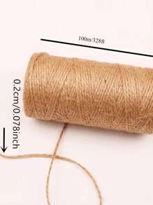 100m Pink & White Gift Wrapping Rope, Ribbon, Packaging Ribbon, Gift Wrapping,  Rope - Khaki - View 3