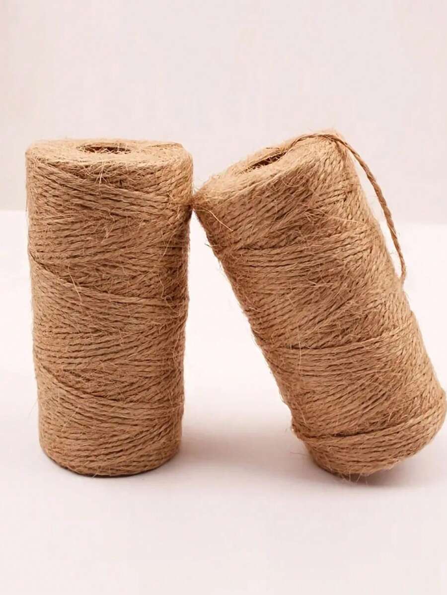 100m Pink & White Gift Wrapping Rope, Ribbon, Packaging Ribbon, Gift Wrapping,  Rope - Khaki - View 1