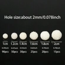 10/12/14/20mm Acrylic Bayberry Beads Faux Pearl Beads Round Loose Beads Spacer Beads For Earrings Bracelet Necklace Jewelry Making - White - View 4