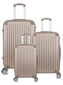 Conjunto 3 Malas De Bordo Viagem Nacional Internacional Com 4 Rodas Duplas 360º Com Trava De Encaixe , Cadeado TSA Embutido , Divisório Interno , Extensor Extra - Multicolorido - Visão 6