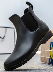 Của phụ nữ Ngoài trời Giày nước Không trượt & Không thấm nước Đối với Có mưa Ngày Với Mềm mại & Thoải mái Đế cao su , Cặp đôi & Thanh thiếu niên Chelsea Phong cách Giày Mưa  Đối với Nghề làm vườn Hoặc Câu cá - màu đen - Xem 3