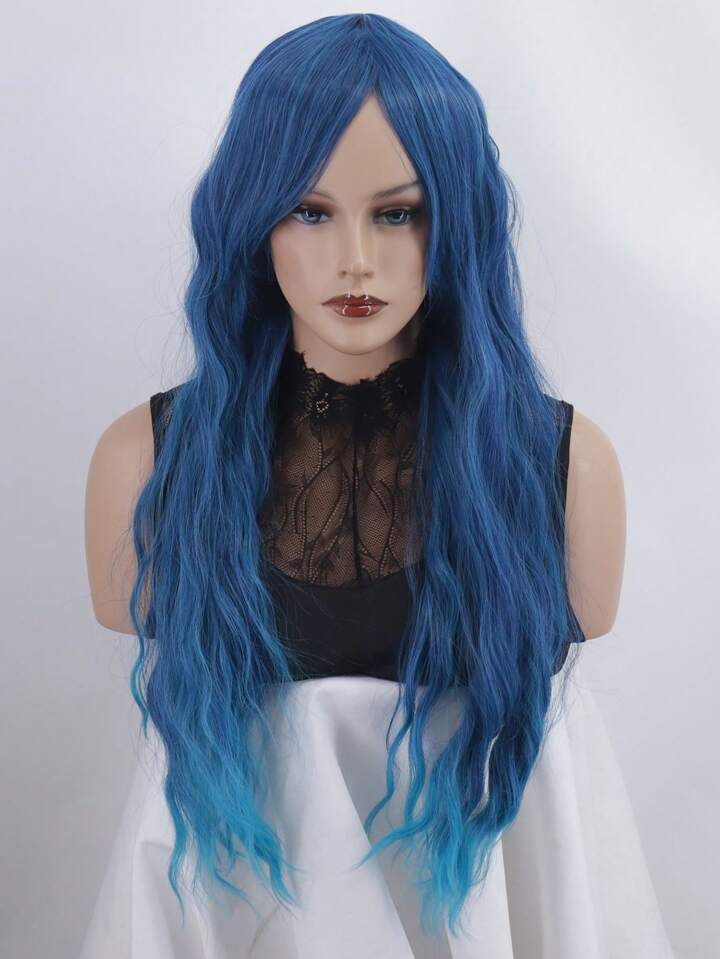 Long blue wig nz sale