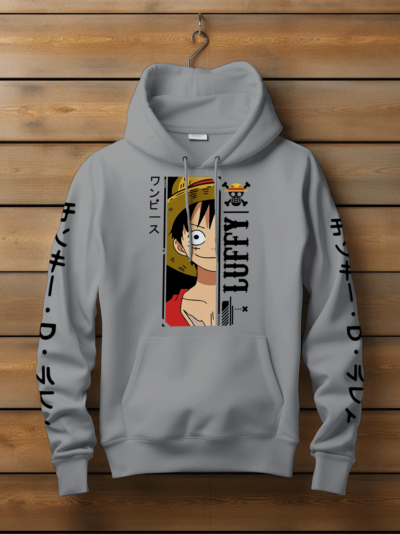 ANIME PIECE Piece Anime Straw Hat Sweatshirt MLT 2033 GEEK FLUX - 灰色 - 查看 1