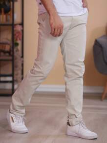 Men Pants - Beige - View 3