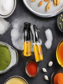 1 Pieza Pulverizador De Aceite Transparente Botella Spray De Aceite Atomizador Para Cocina - Negro - Ver 5