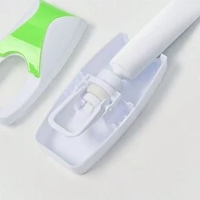 1pc Automatic Wall Mount Toothpaste Squeezing Device Dispenser With Rt5 And Rt2 Slots - Convenient And Hygienic Toothbrush Holder For Bathroom ,Bathroom Organizers & Storage