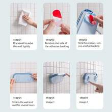 1pc Multifunctional Wall Mounted Shelf For Slipper Organization In Bathroom Or Storage Rack For Kitchen Drainage - White - View 6