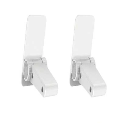 2/4个装白色儿童门把手锁，ABS材质，无需工具即可轻松安装，多档可调，适用于大多数门把手，防止儿童和宠物打开门。