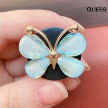 QUEES 1pc Butterfly Shaped Aromatherapy Car Vent Clip - Baby Blue - View 9