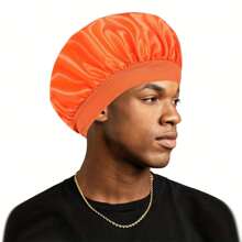 1入男士緞面彈性圓帽,兼具美髮護髮帽和沐浴帽雙重功能 - 灰色 - 查看 10