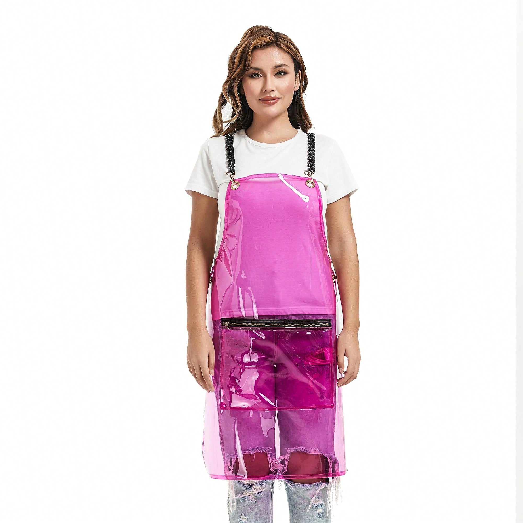 Fashion Popular Transparent Work TPU Waterproof Apron for Barber with