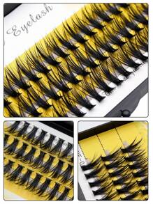 DIY睫毛嫁接 60簇 6-16毫米 漫画睫毛 浓密单根睫毛嫁接 睫毛簇 DIY家用睫毛簇、睫毛簇、单根睫毛、睫毛、假睫毛 - 黑色 - 查看 4