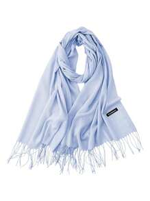 Bluelander Thick Winter Pashmina With Tassels, Windproof, And Fully Adjustable - Dusty Blue - View 1