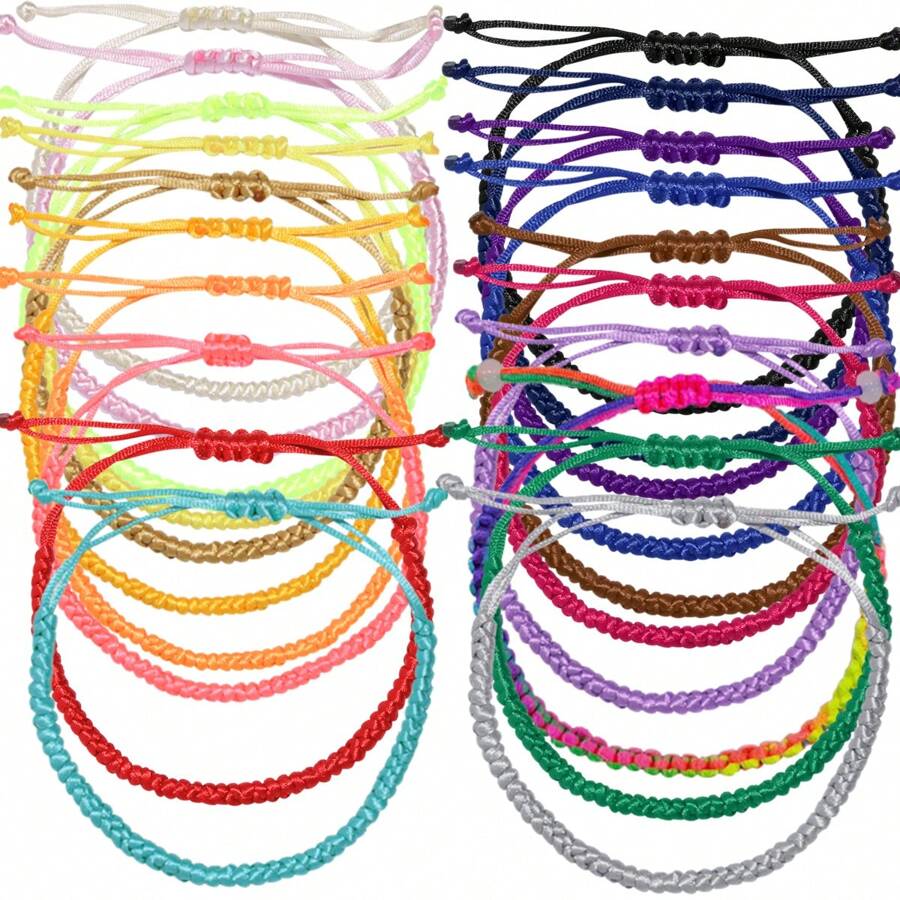 1pc Men's Lucky Braided Bracelet, Valentine's Day Gift, Wholesale Multilayered Men's Bracelet, Everyday Matching - Green - View 1