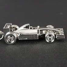 1個汽車主題創意禮品金屬鑰匙扣吊飾 - 銀色 - 查看 3