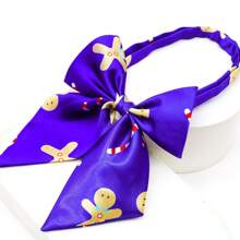 1 chiếc nơ Giáng sinh cho thú cưng, vòng cổ có thể điều chỉnh cho chó/mèo - Màu tím - Xem 3