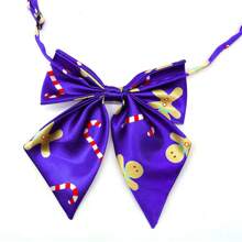 1 chiếc nơ Giáng sinh cho thú cưng, vòng cổ có thể điều chỉnh cho chó/mèo - Màu tím - Xem 5