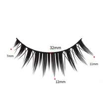5 对浓密逼真、栩栩如生的假睫毛，黑色硬挺睫毛，可支撑双眼皮，自然且深受偶像粉丝喜爱的一体式睫毛延长，睫毛末端更长，1 盒 5 对假睫毛，睫毛，睫毛，假睫毛 - 濃密款 - 查看 6