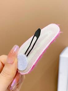 10入組可愛的糖果色毛絨髮夾,適用於女孩