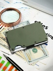 MIYIN 极简铝合金钱包 - 超薄防刮，带钞票夹，方便存放现金和卡片，小巧多功能金属钱包，带钞票夹，适合日常使用和送礼，送给男友/丈夫/父亲（绿色）卡包，防盗卡夹，卡套，钱包，名片夹，信用卡夹，男士迷你钱包，卡套，RFID钱包 - 綠色 - 查看 8