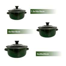 Juego Ollas Tapa de Peltre 6 piezas International Verde - Verde - Ver 8
