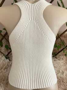 Women Knit Tops - trắng - Xem 2