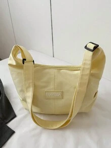 New Fashionable Simple Shoulder Crossbody Bag - Yellow - View 1