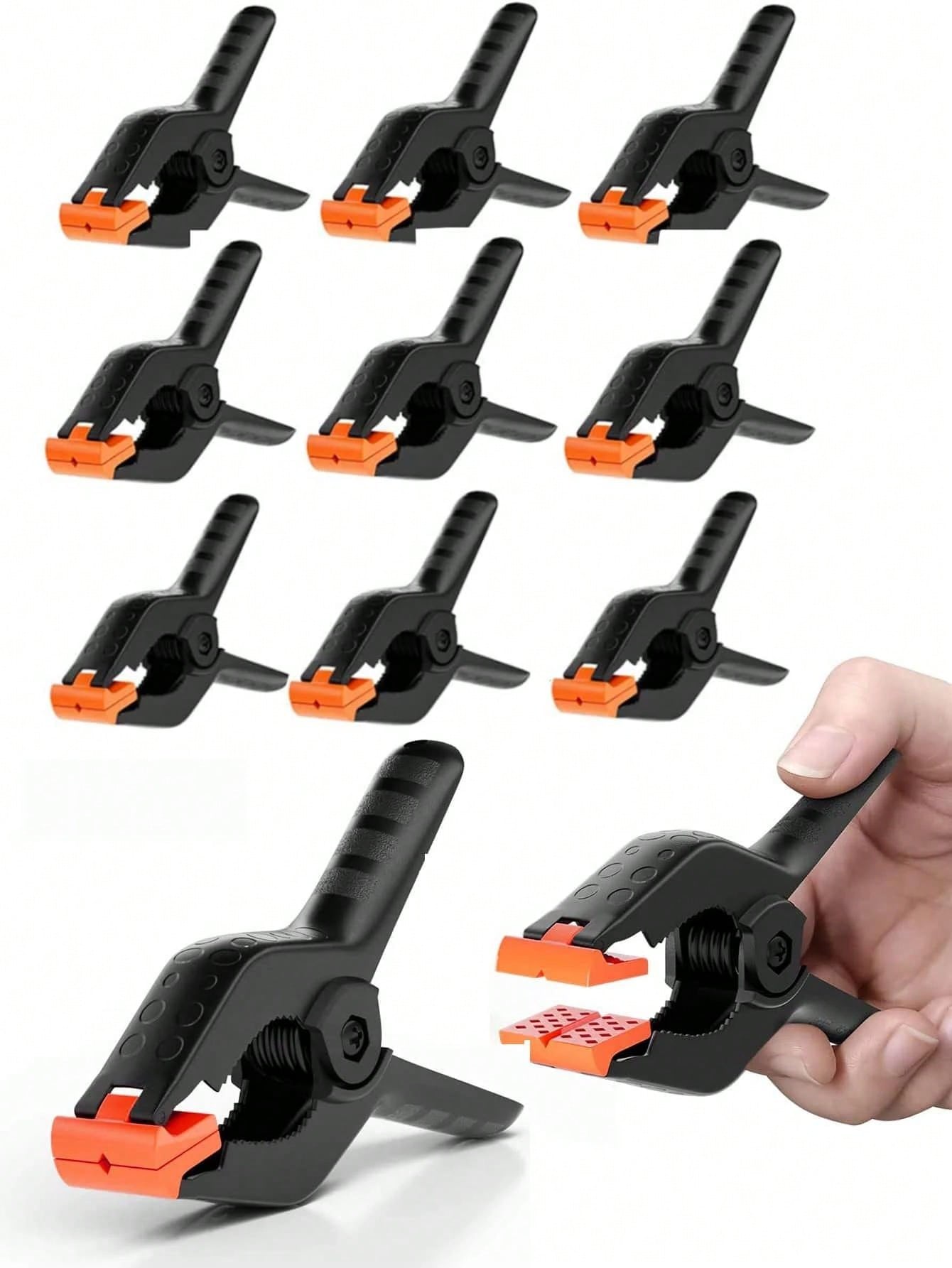 2 Pack 4 inch professional plastic small spring clip heavy clip