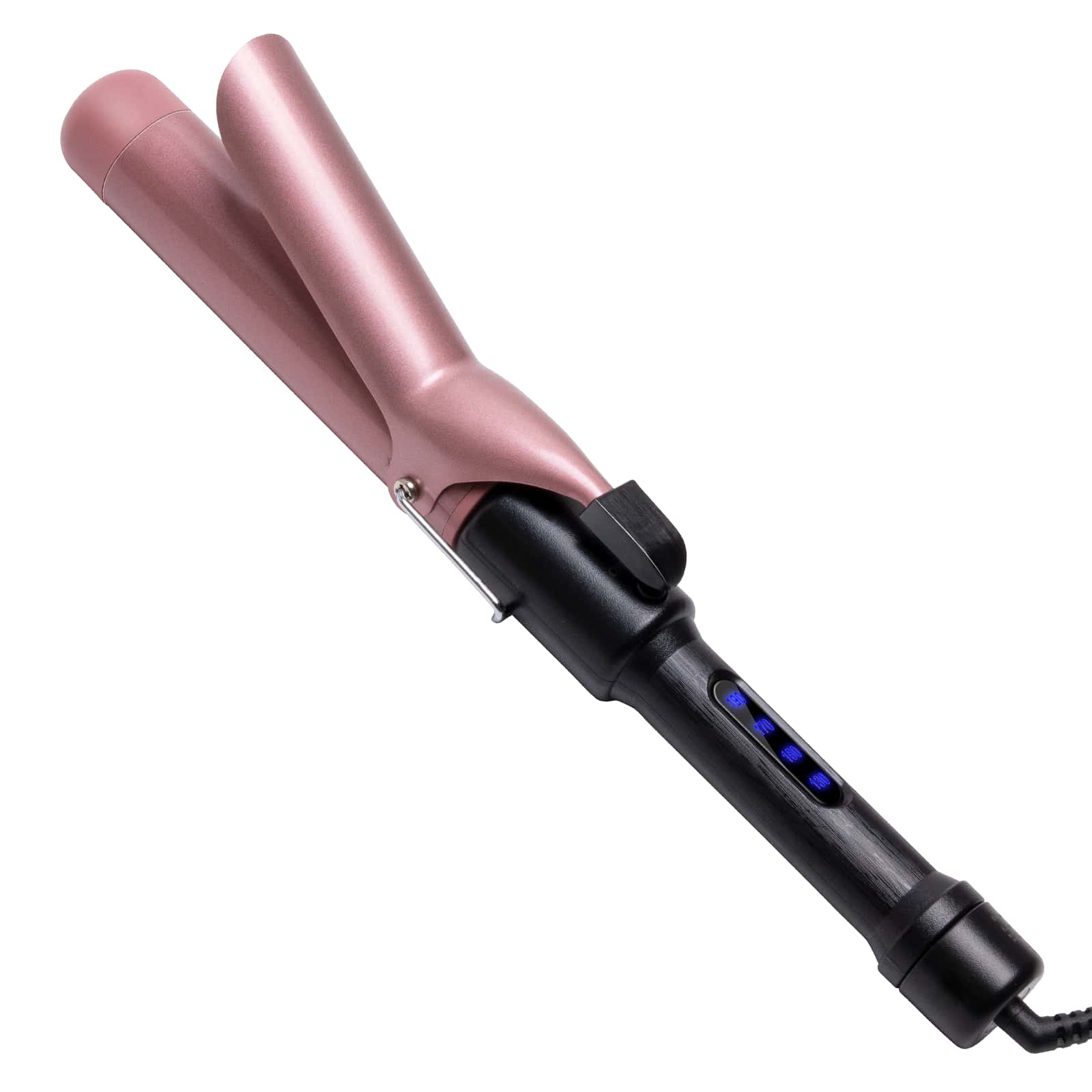 Rizador De Cabello Con Pantalla Lcd De 32 Mm Y Pinza Para Ondas En Color Rosa Dorado - Oro rosa - Ver 1