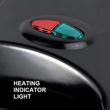 BYQ Máquina eléctrica para hacer wafflera, electrodomésticos de cocina, máquina de desayuno para gofres, olla antiadherente de hierro para hornear - Negro - Ver 6