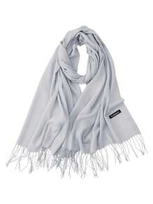 Bluelander Thick Winter Pashmina With Tassels, Windproof, And Fully Adjustable - Grey - View 1
